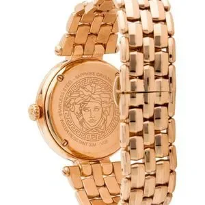 Versace Khai Rose Gold Watch 38mm! w/ box! Versace V-Circle Medusa 38mm Steel Gold Dial ladies Quartz  main image 4